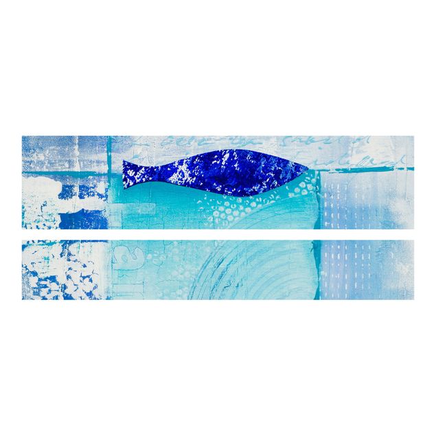 Klebefolie für Möbel Fish in the blue