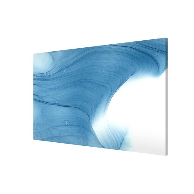 Wanddeko Esszimmer Meliertes Mittelblau