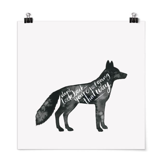 Wanddeko Esszimmer Tiere mit Weisheit - Fuchs