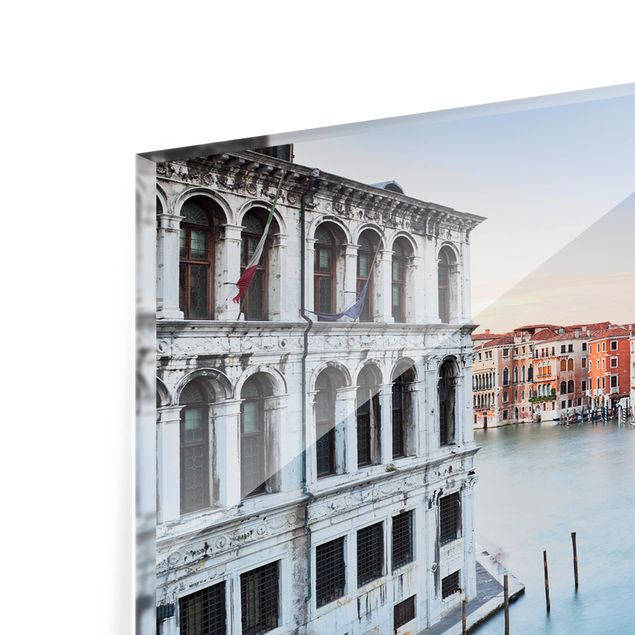 Glasrückwand Küche Canale Grande Blick von der Rialtobrücke Venedig