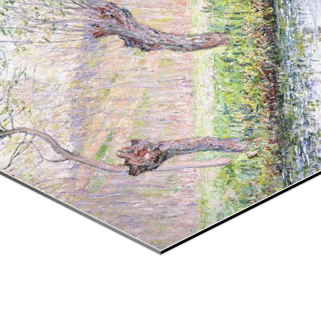 Wanddeko Treppenhaus Claude Monet - Weidenbäume Frühling