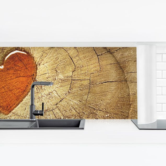 Küchenrückwand Folie Holzoptik Natural Love