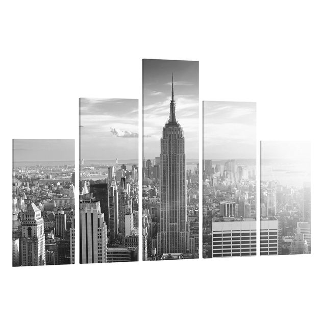 Leinwandbild 5-teilig - Manhattan Skyline