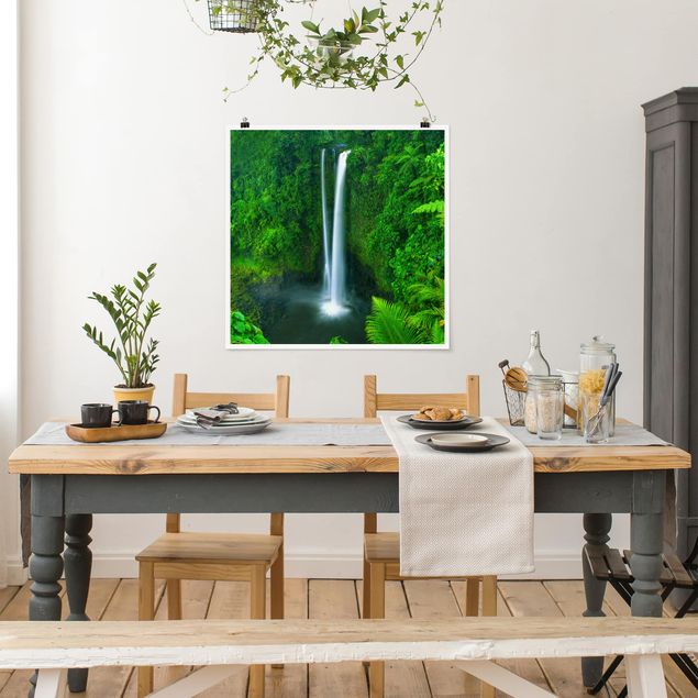 Küchen Deko Paradiesischer Wasserfall