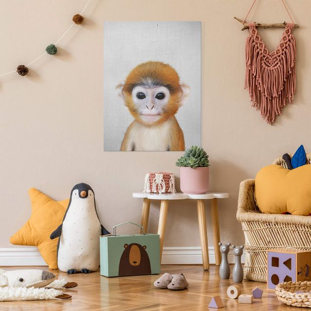 Wandbilder Affen Baby Affe Anton