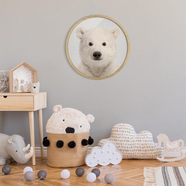 Wanddeko Wohnzimmer Baby Eisbär Emil