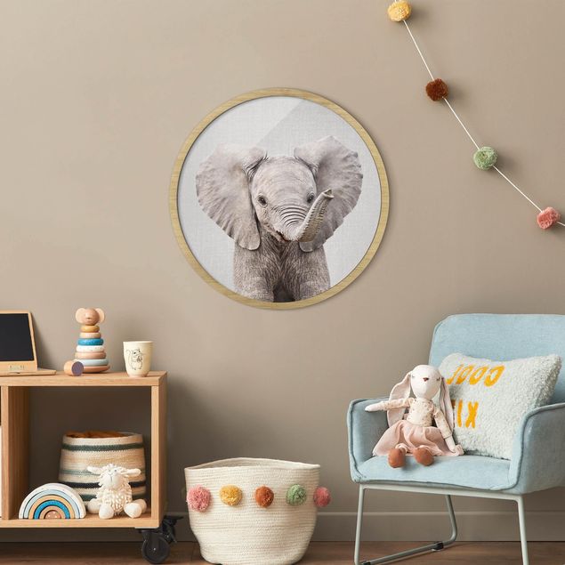 Wanddeko Wohnzimmer Baby Elefant Elsa