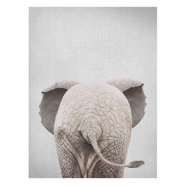 Wanddeko Schlafzimmer Baby Elefant von hinten