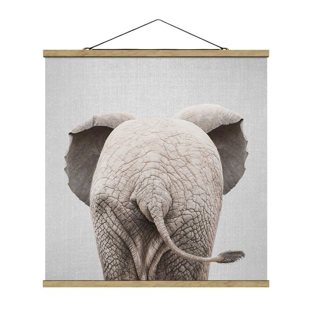 Wanddeko Büro Baby Elefant von hinten
