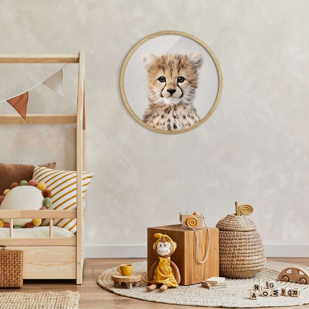 Wanddeko Büro Baby Gepard Gino
