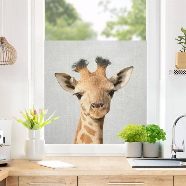 Wanddeko Büro Baby Giraffe Gandalf
