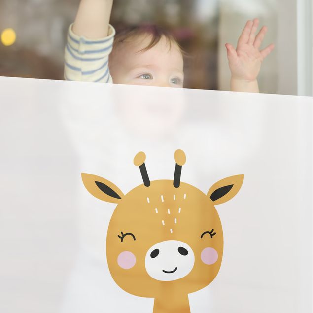 Wanddeko Jungenzimmer Baby Giraffe