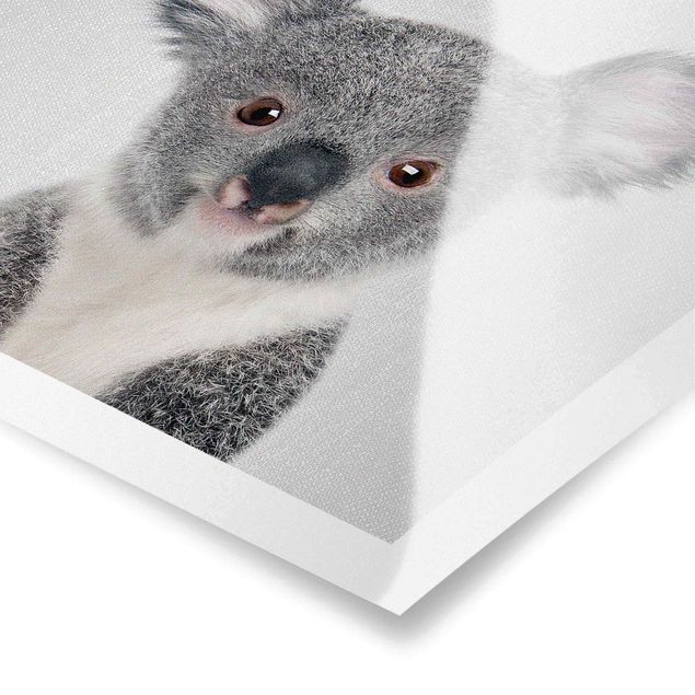 Wanddeko schwarz-weiß Baby Koala Klara