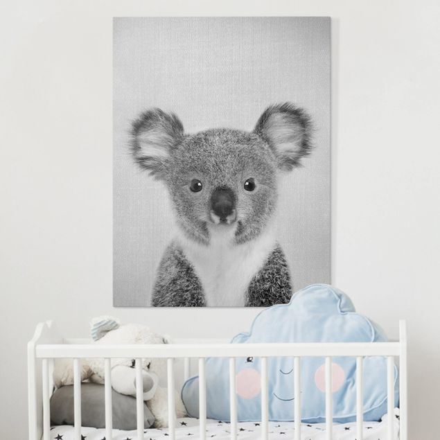 Kinderzimmer Deko Baby Koala Klara Schwarz Weiß
