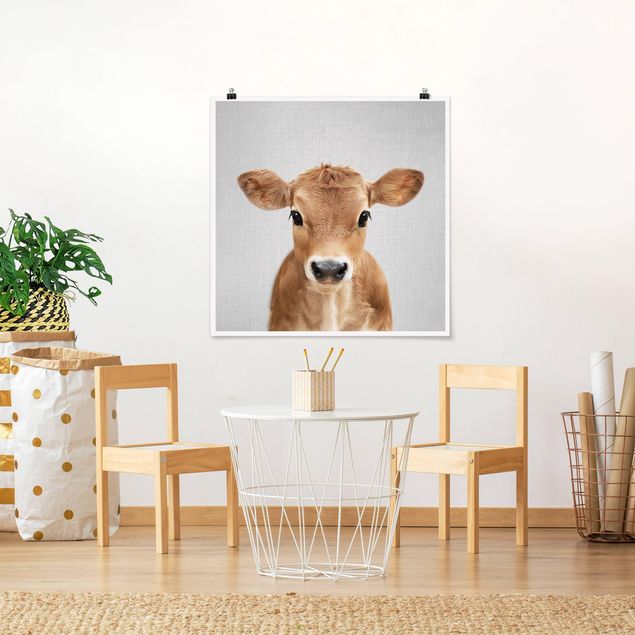 Wanddeko Büro Baby Kuh Kira