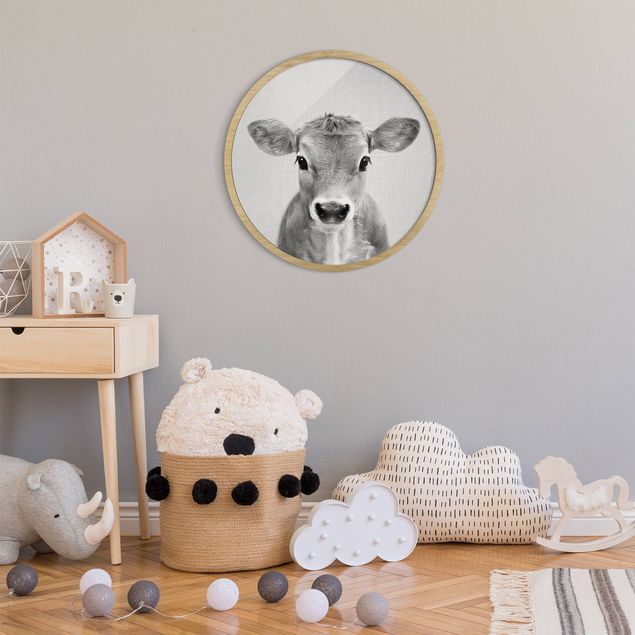 Wanddeko Schlafzimmer Baby Kuh Kira Schwarz Weiß
