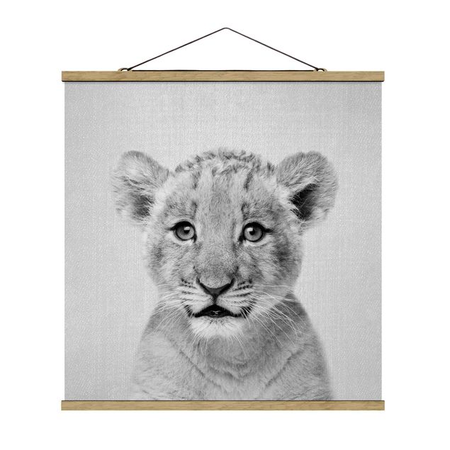 Wandbilder Löwen Baby Löwe Luca Schwarz Weiß