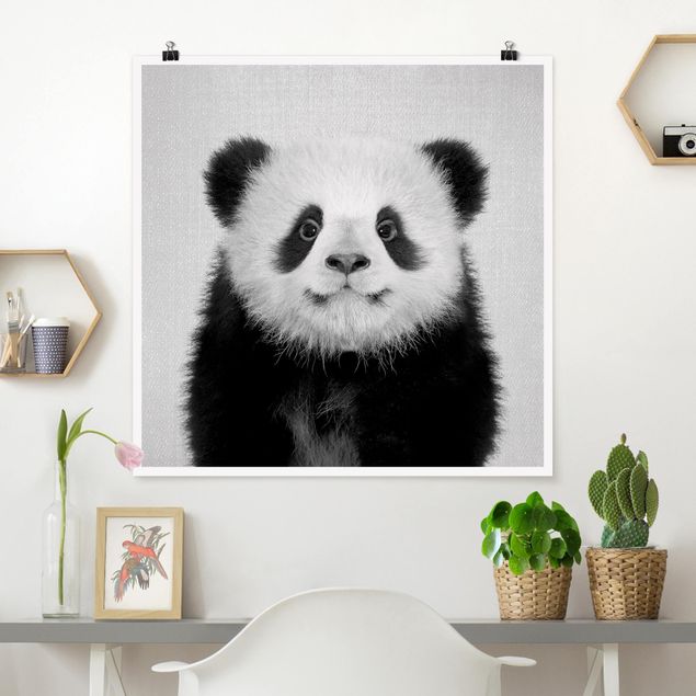 Deko Kinderzimmer Baby Panda Prian Schwarz Weiß