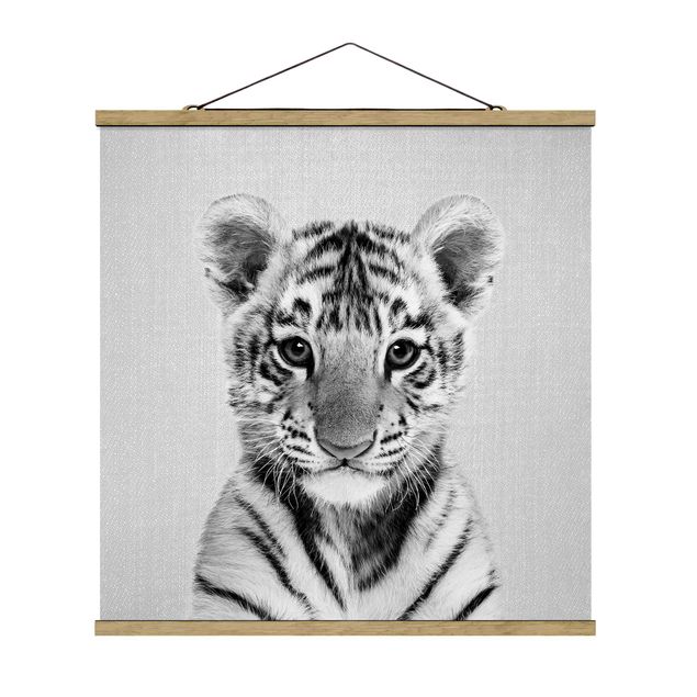 Wandbilder Tiger Baby Tiger Thor Schwarz Weiß