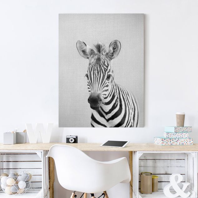 Wanddeko Schlafzimmer Baby Zebra Zoey Schwarz Weiß