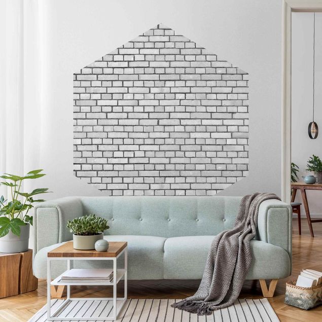 Wanddeko Schlafzimmer Backstein Mauer Weiß