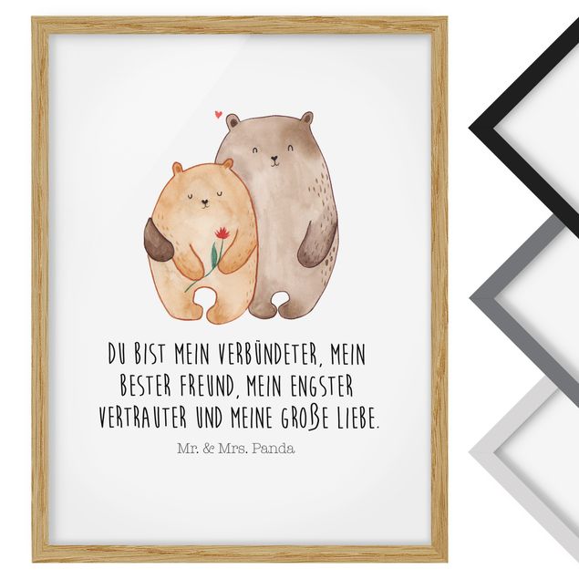 Wanddeko Babyzimmer Mr. & Mrs. Panda - Bär - Große Liebe