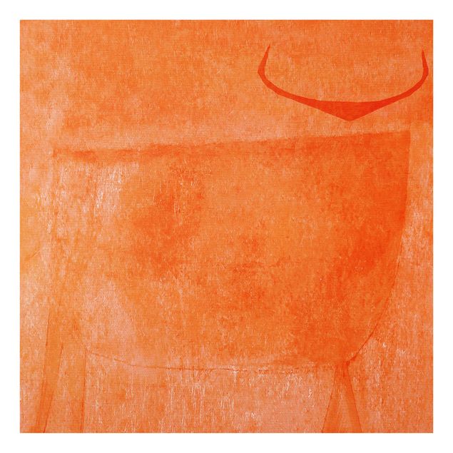 Deko Abstrakt Oranger Stier