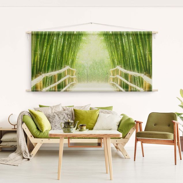 Wanddeko Wohnzimmer Bamboo Way
