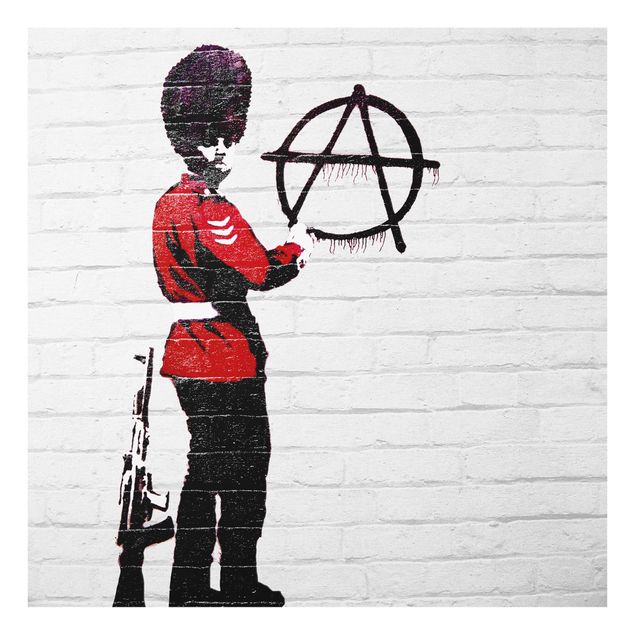 Wanddeko über Sofa Anarchist Soldier - Brandalised ft. Graffiti by Banksy
