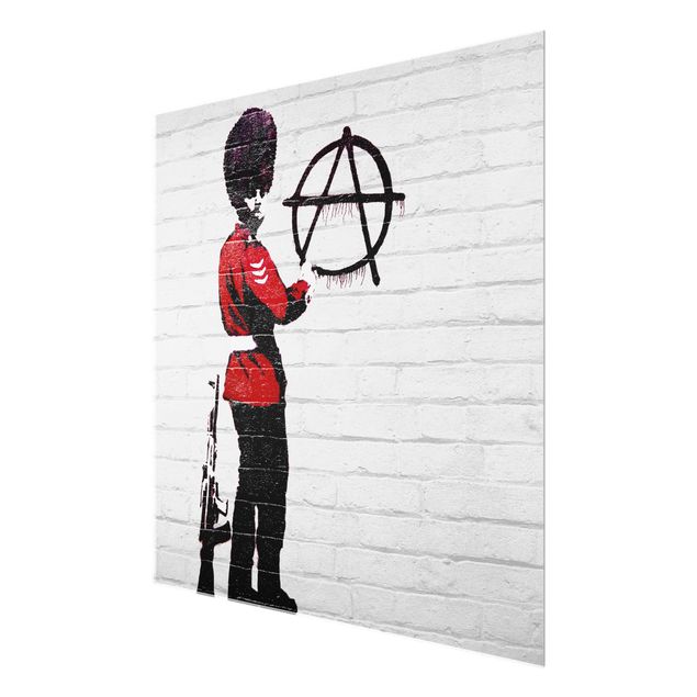 Wanddeko über Bett Anarchist Soldier - Brandalised ft. Graffiti by Banksy