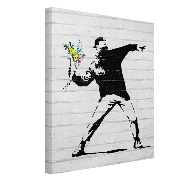 Wanddeko Büro Blumenwerfer - Brandalised ft. Graffiti by Banksy