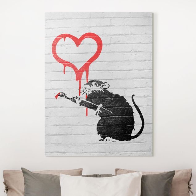 Wanddeko Wohnzimmer Love Rat - Brandalised ft. Graffiti by Banksy