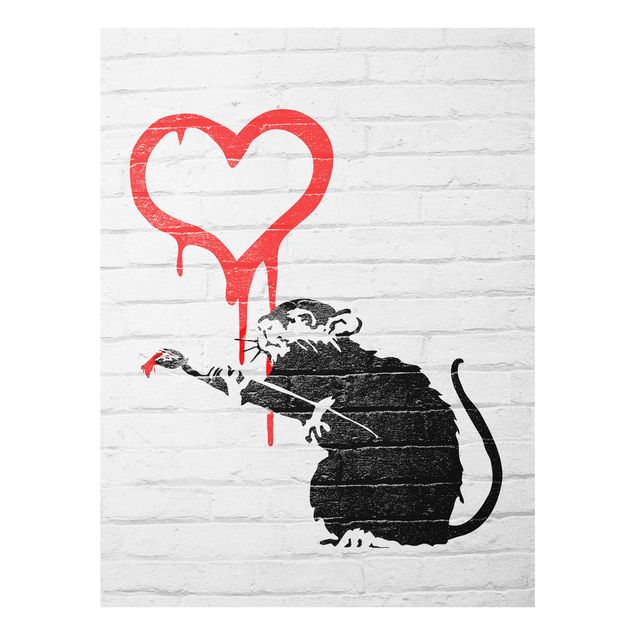Wanddeko über Sofa Love Rat - Brandalised ft. Graffiti by Banksy