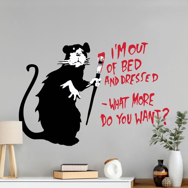 Wanddeko Schlafzimmer Out Of Bed Rat - Brandalised ft. Graffiti by Banksy