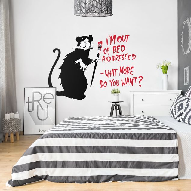 Wanddeko Büro Out Of Bed Rat - Brandalised ft. Graffiti by Banksy