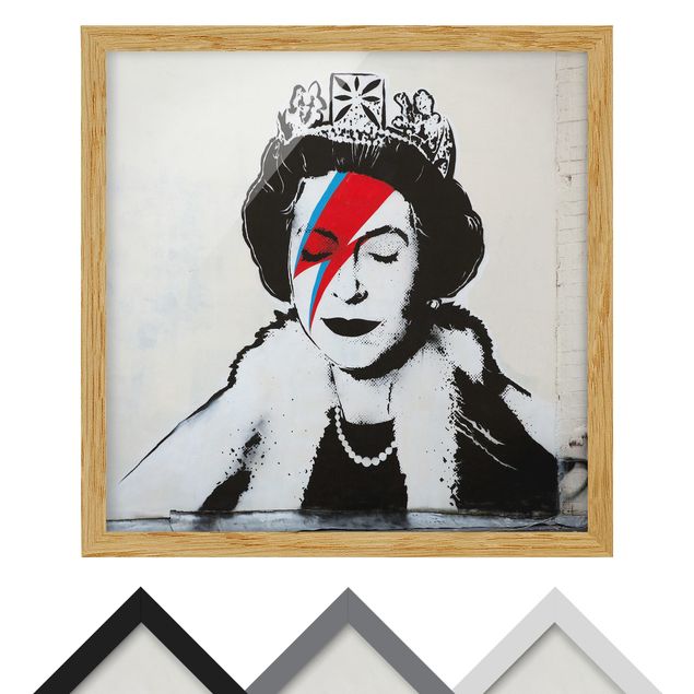 Wanddeko über Bett Queen Lizzie Stardust - Brandalised ft. Graffiti by Banksy