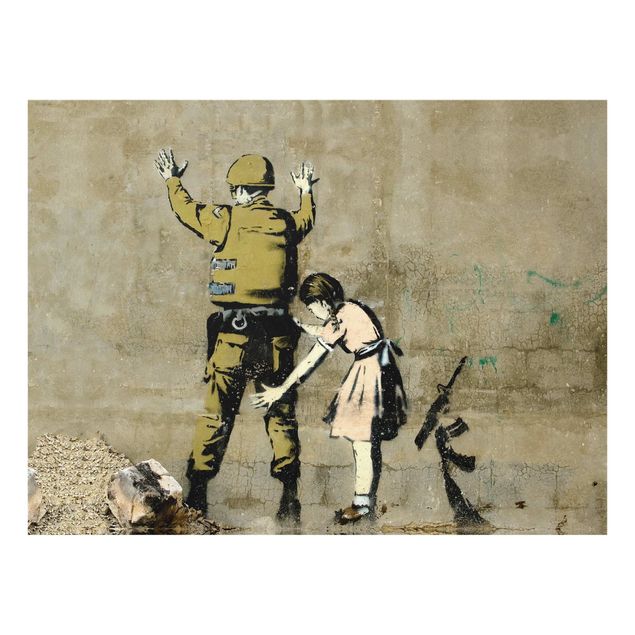 Wanddeko Treppenhaus Soldat und Mädchen - Brandalised ft. Graffiti by Banksy
