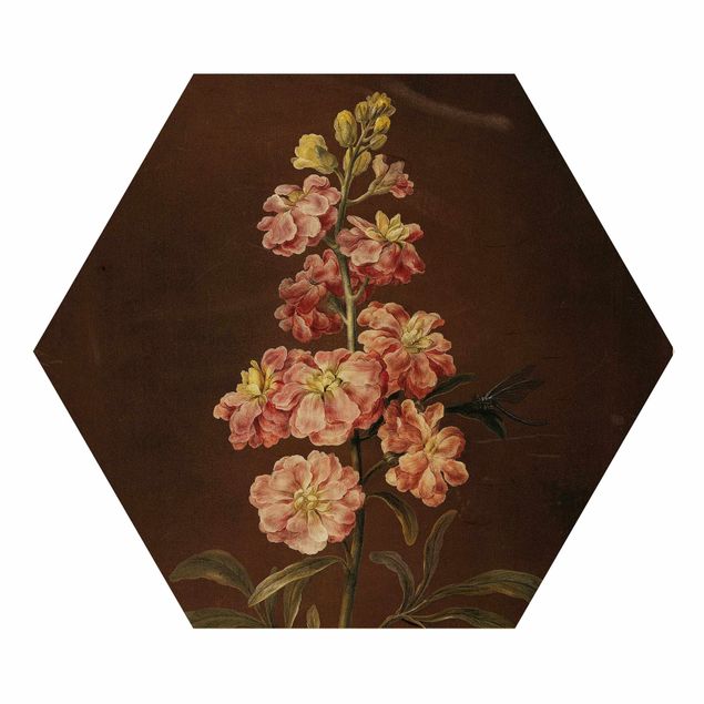Wanddeko über Sofa Barbara Regina Dietzsch - Eine rosa Garten-Levkkoje