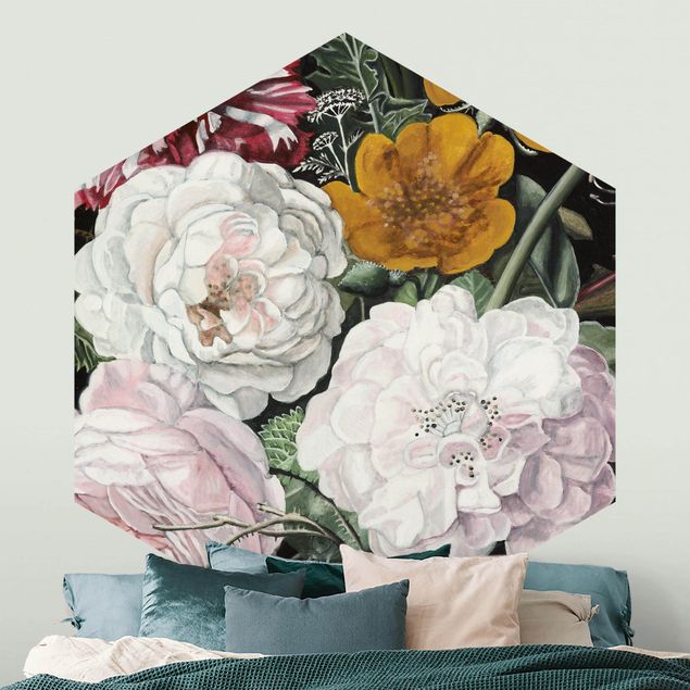 Wanddeko Schlafzimmer Barock Bouquet