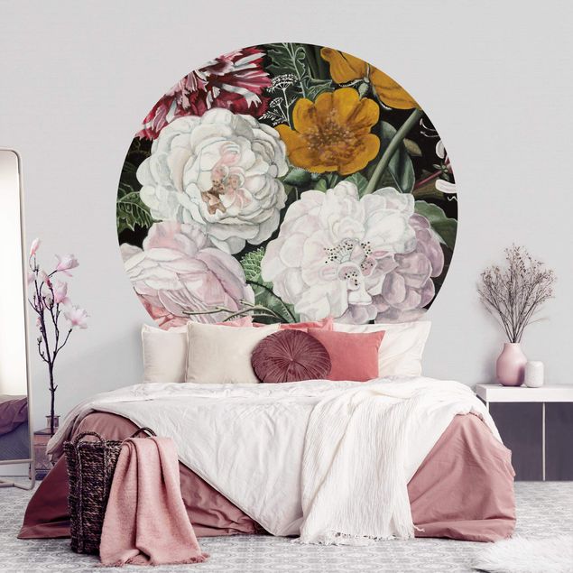 Wanddeko Wohnzimmer Barock Bouquet