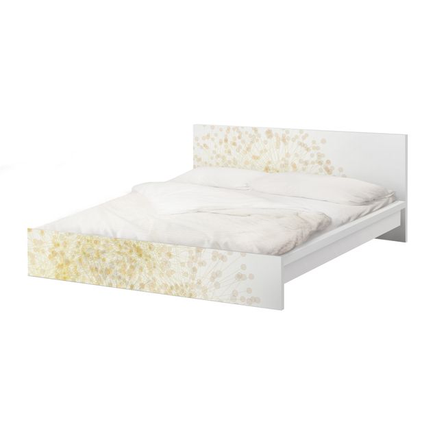 Möbelfolie für IKEA Malm Bett niedrig 160x200cm - Klebefolie No.RY6 Blütenregen