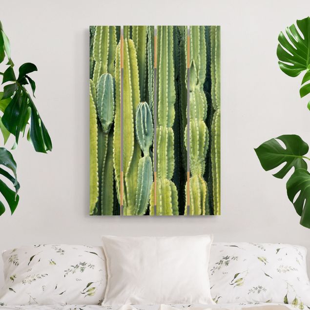 Wohndeko Botanik Kaktus Wand