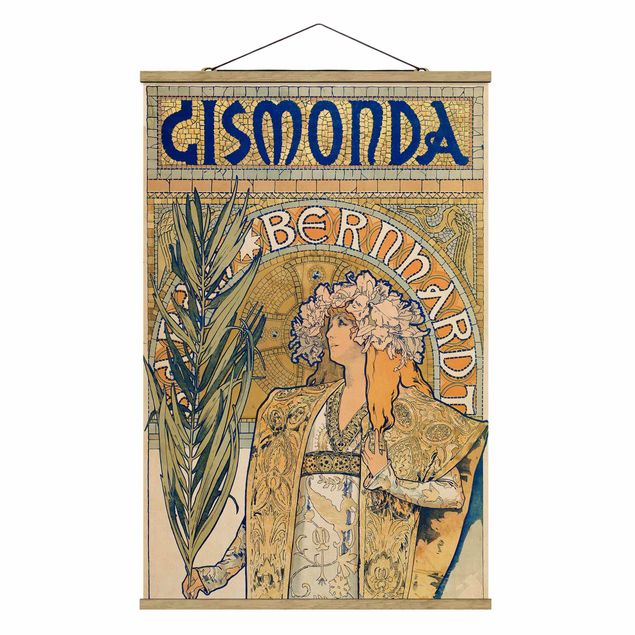 Wanddeko Schlafzimmer Alfons Mucha - Plakat für Theaterstück Gismonda