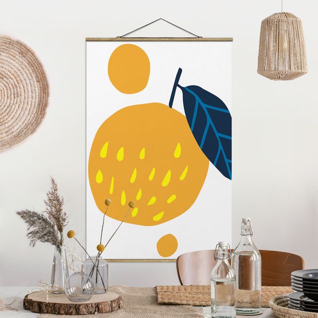 Wanddeko Küche Abstrakte Formen - Orange