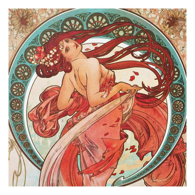 Wanddeko rosa Alfons Mucha - Vier Künste - Der Tanz