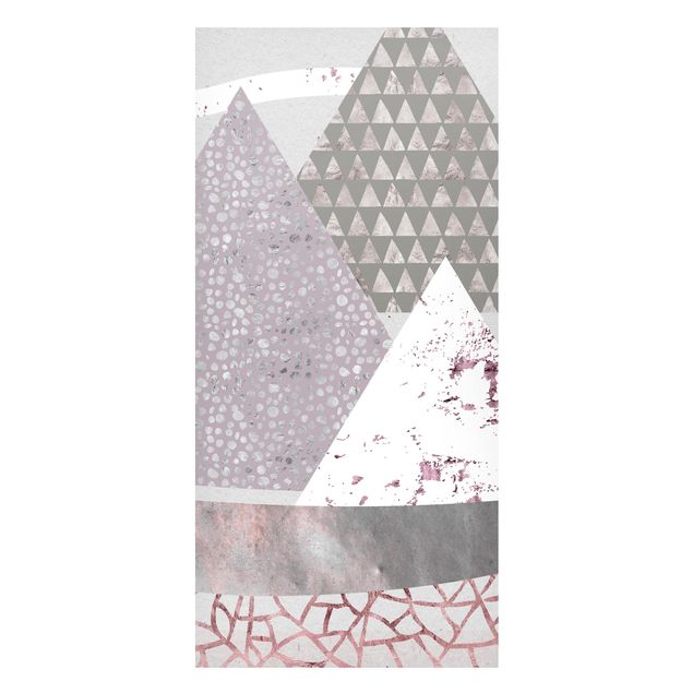 Wanddeko Esszimmer Abstrakte Berglandschaft Pastellmuster