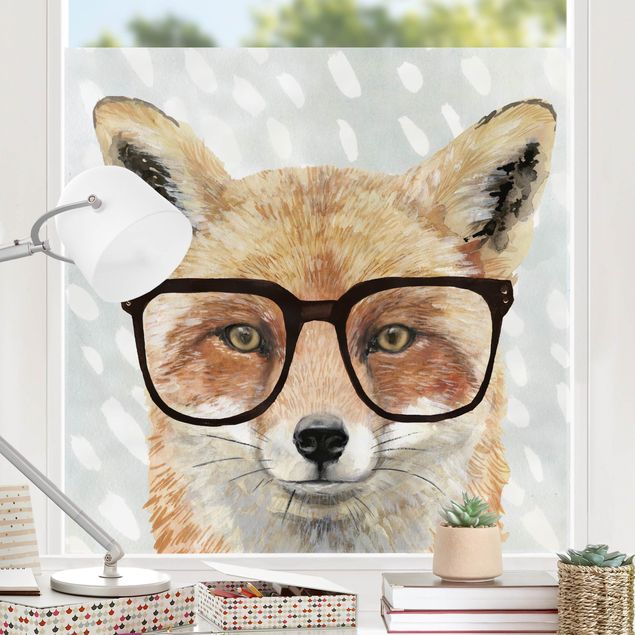 Wanddeko Büro Bebrillte Tiere - Fuchs