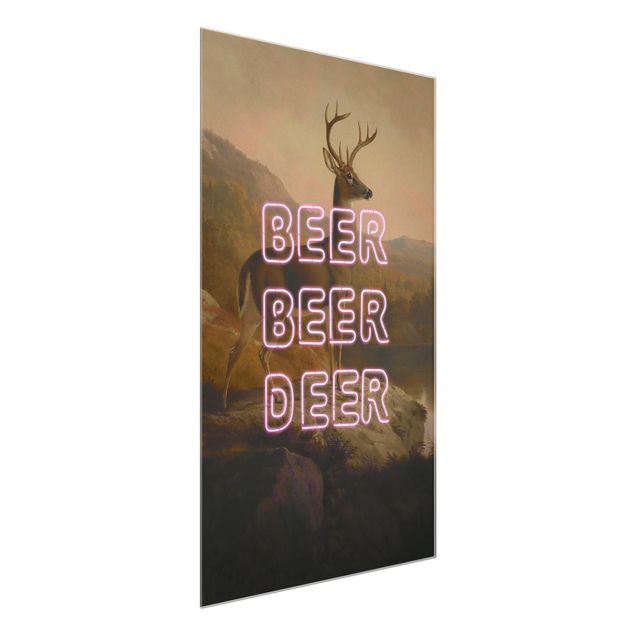 Wanddeko Büro Beer Beer Deer