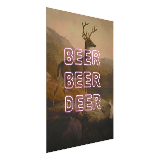 Wanddeko Büro Beer Beer Deer