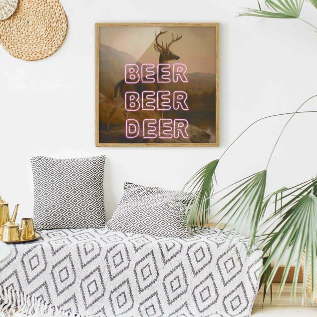 Wanddeko Wohnzimmer Beer Beer Deer